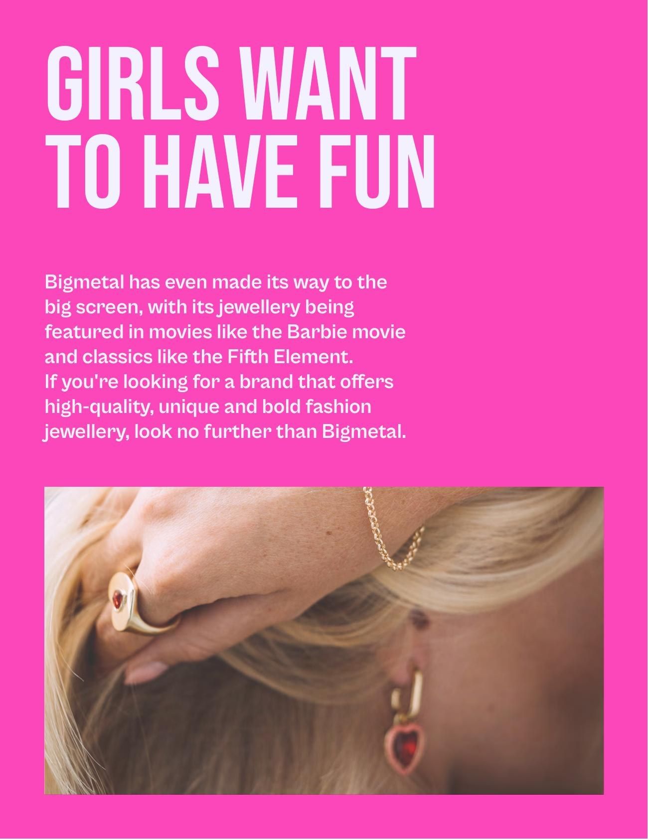 Statement page: girls want to have fun.
