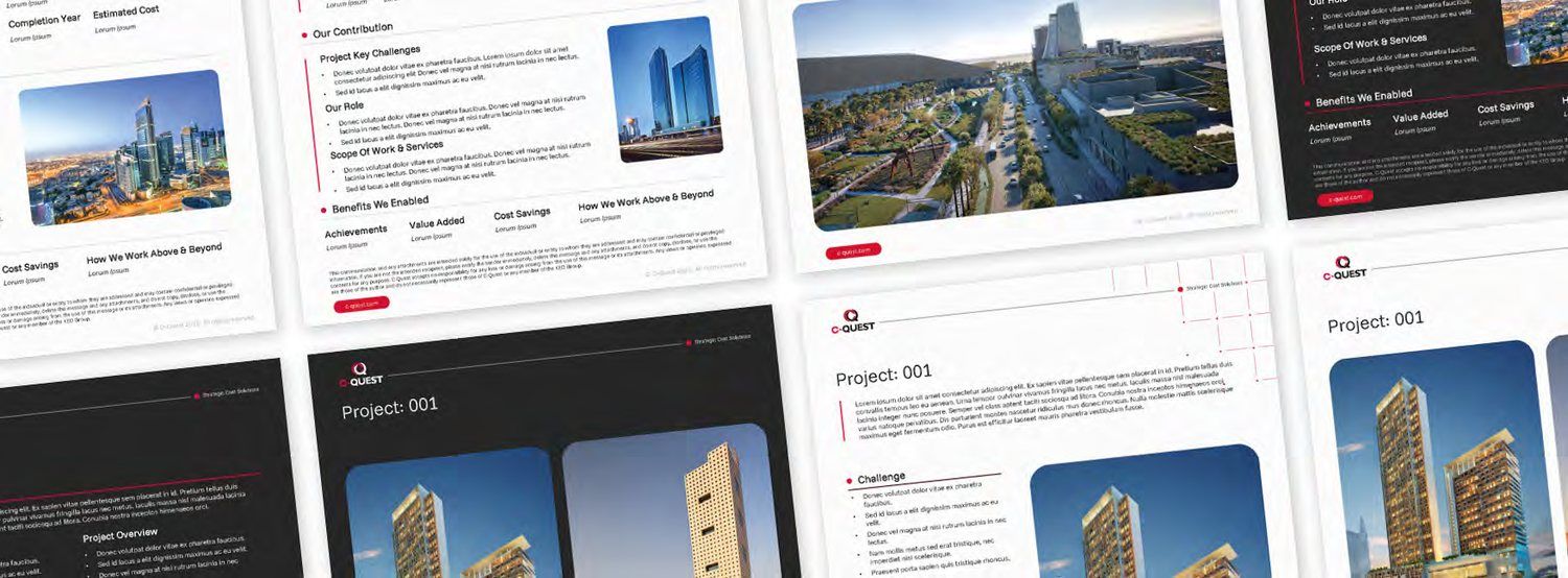 Project pages across the platform, one system at every scale.
