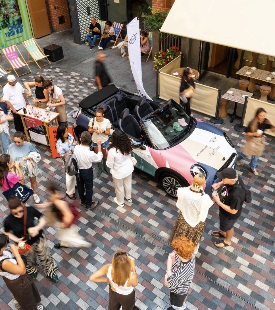 The courtyard at The Yards during the pop-up.