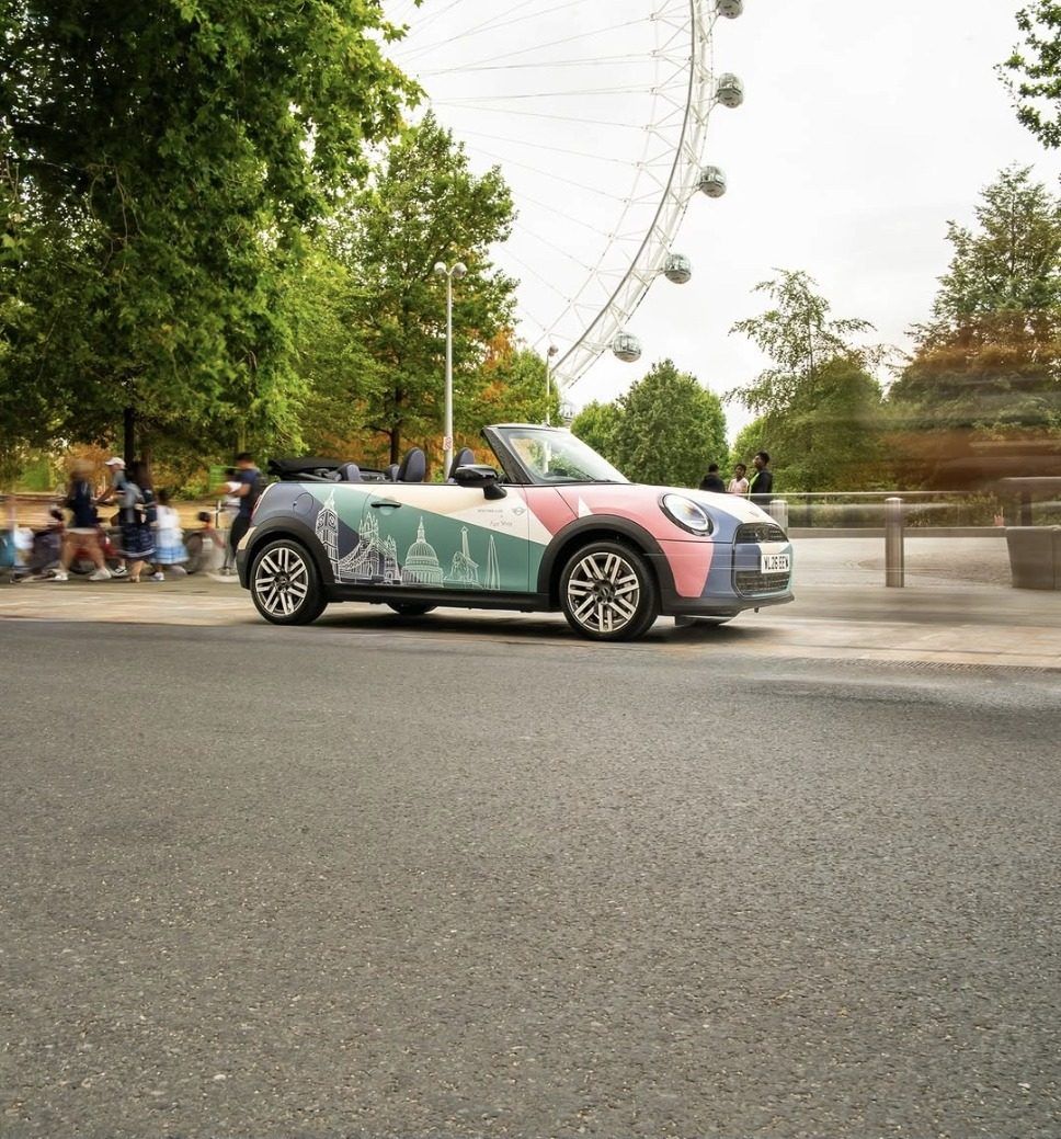 The finished car on the street.