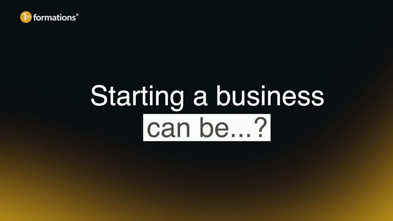 0:00, the hook: “Starting a business can be…?”